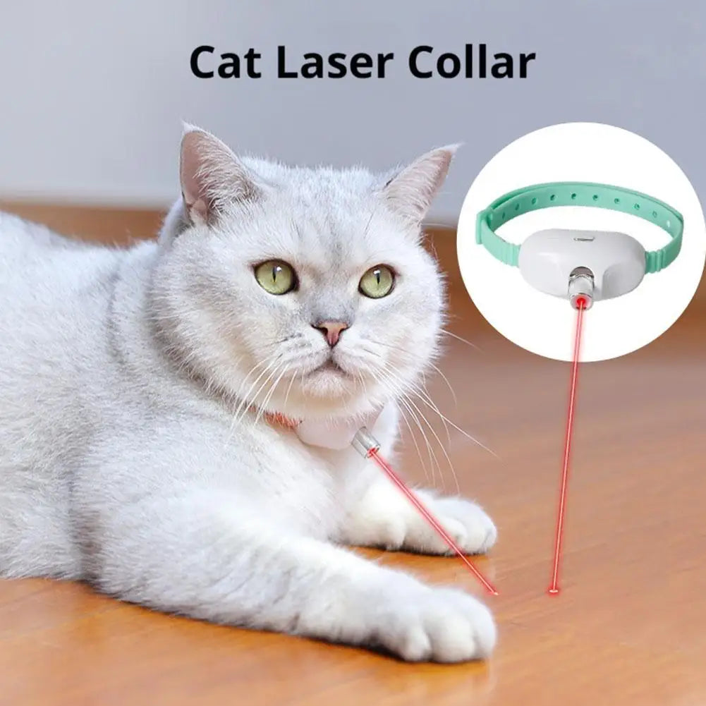 Collier Laser Automatique pour Chat-Jouet Interactif Rechargeable USB