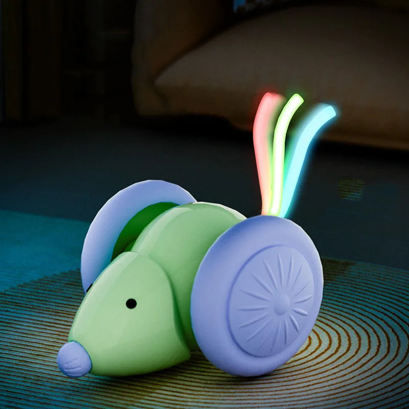🐭 Voiture Souris Électrique pour Chat – Jouet Interactif Automatique avec Évitement d’Obstacles Intelligent 🐱