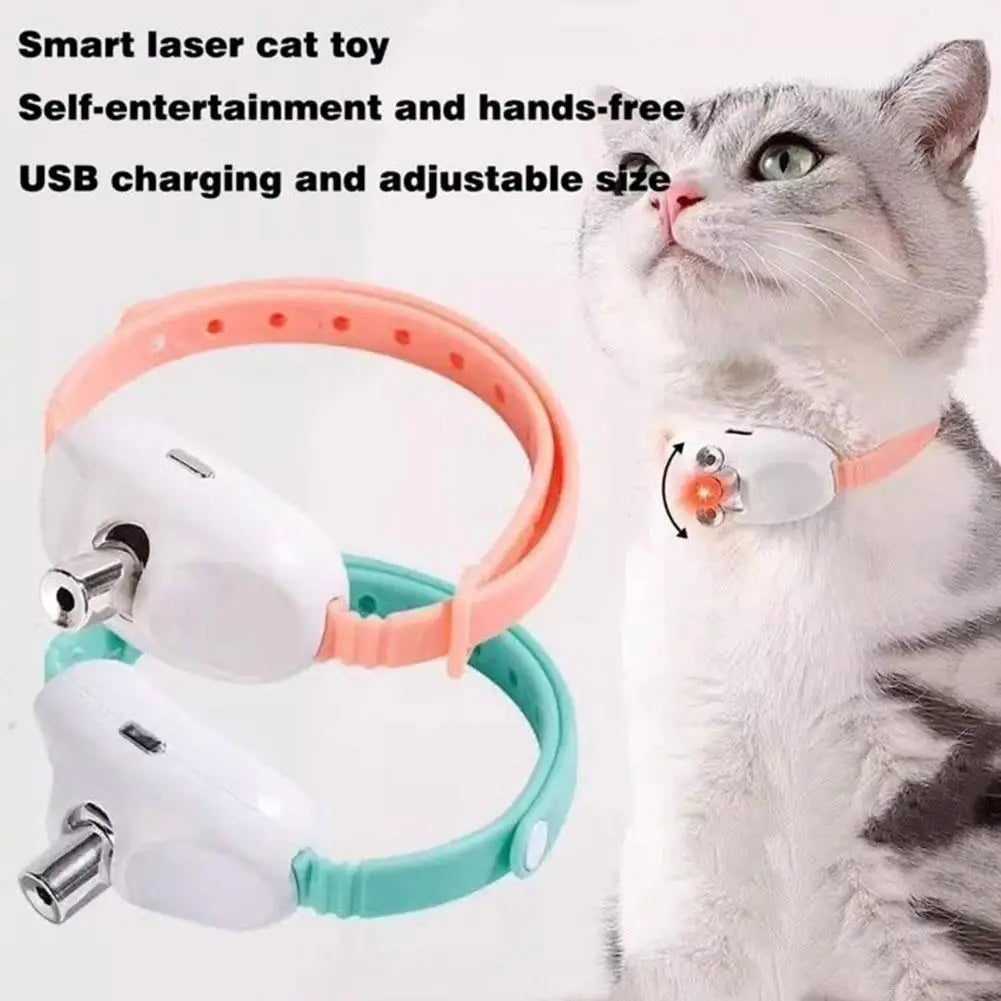 Collier Laser Automatique pour Chat-Jouet Interactif Rechargeable USB