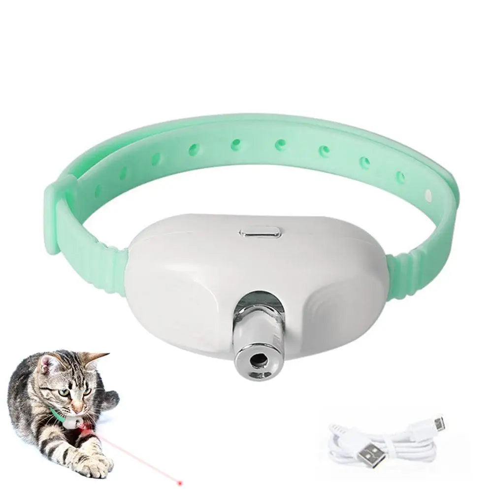Collier Laser Automatique pour Chat-Jouet Interactif Rechargeable USB