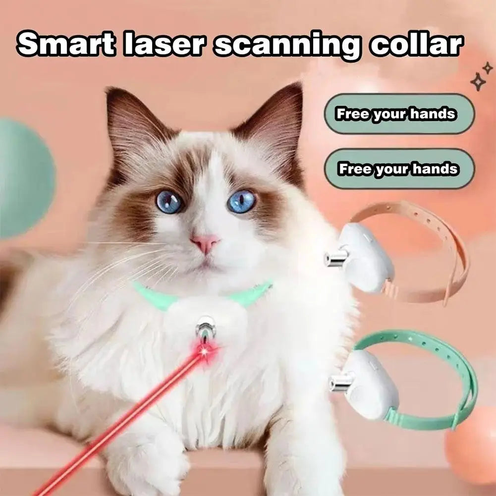 Collier Laser Automatique pour Chat-Jouet Interactif Rechargeable USB