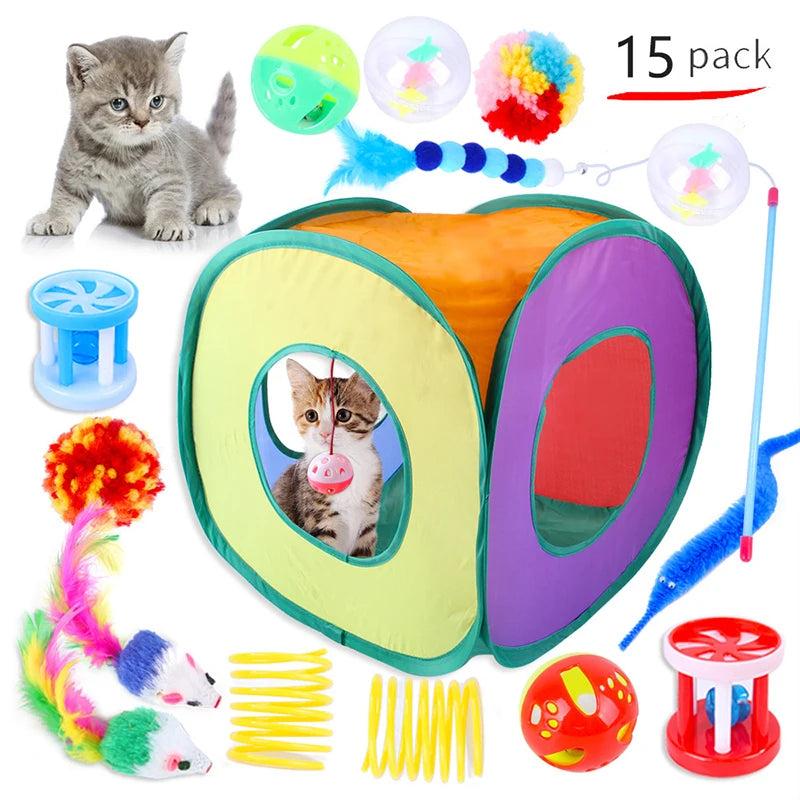 🐱Tunnel pour chat pliable – Le terrain de jeu préféré de votre félin !