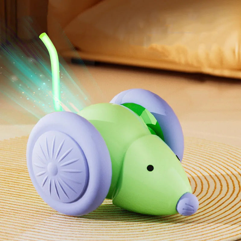 🐭 Voiture Souris Électrique pour Chat – Jouet Interactif Automatique avec Évitement d’Obstacles Intelligent 🐱