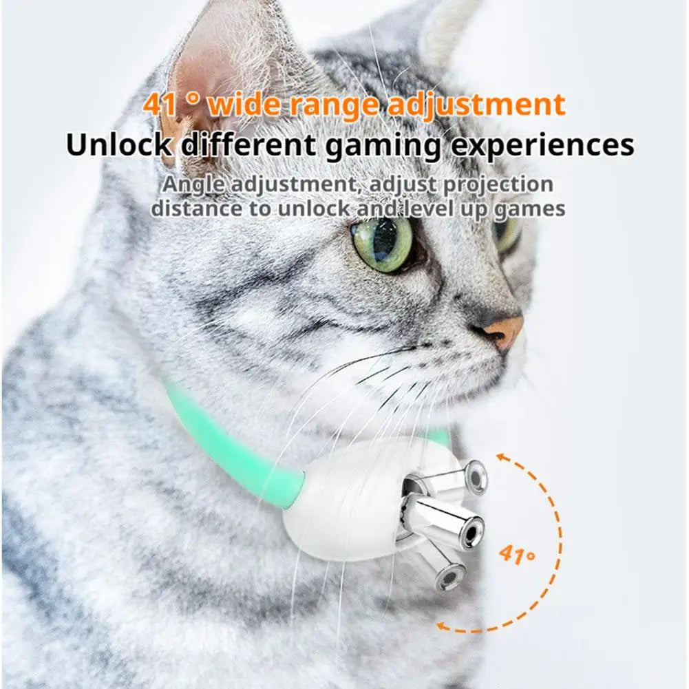 Collier Laser Automatique pour Chat-Jouet Interactif Rechargeable USB