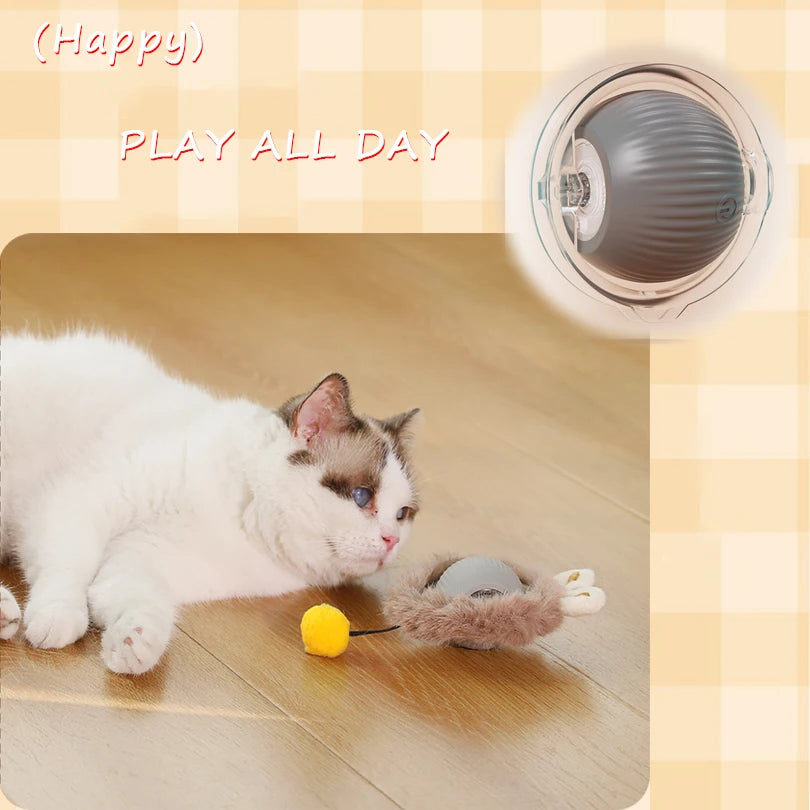 🐾 Jouet Interactif pour Chat – Balle Motorisée Cache-Cache | 3 Modes de Jeu | Mouvement Automatique 🐱